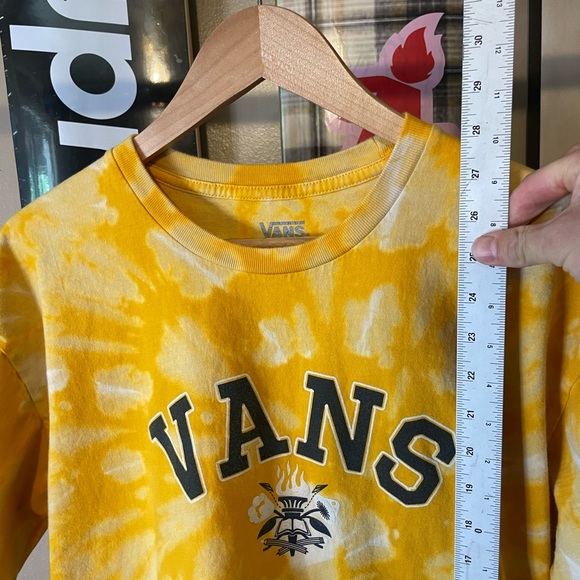 Vans custom one of one spiral reverse dye yellow men’s size large - Picture 2 of 5